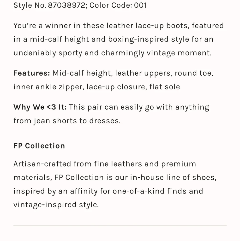 Free People Black Leather Lace Up Ankle Boots Size 9 - Picture 4 of 8